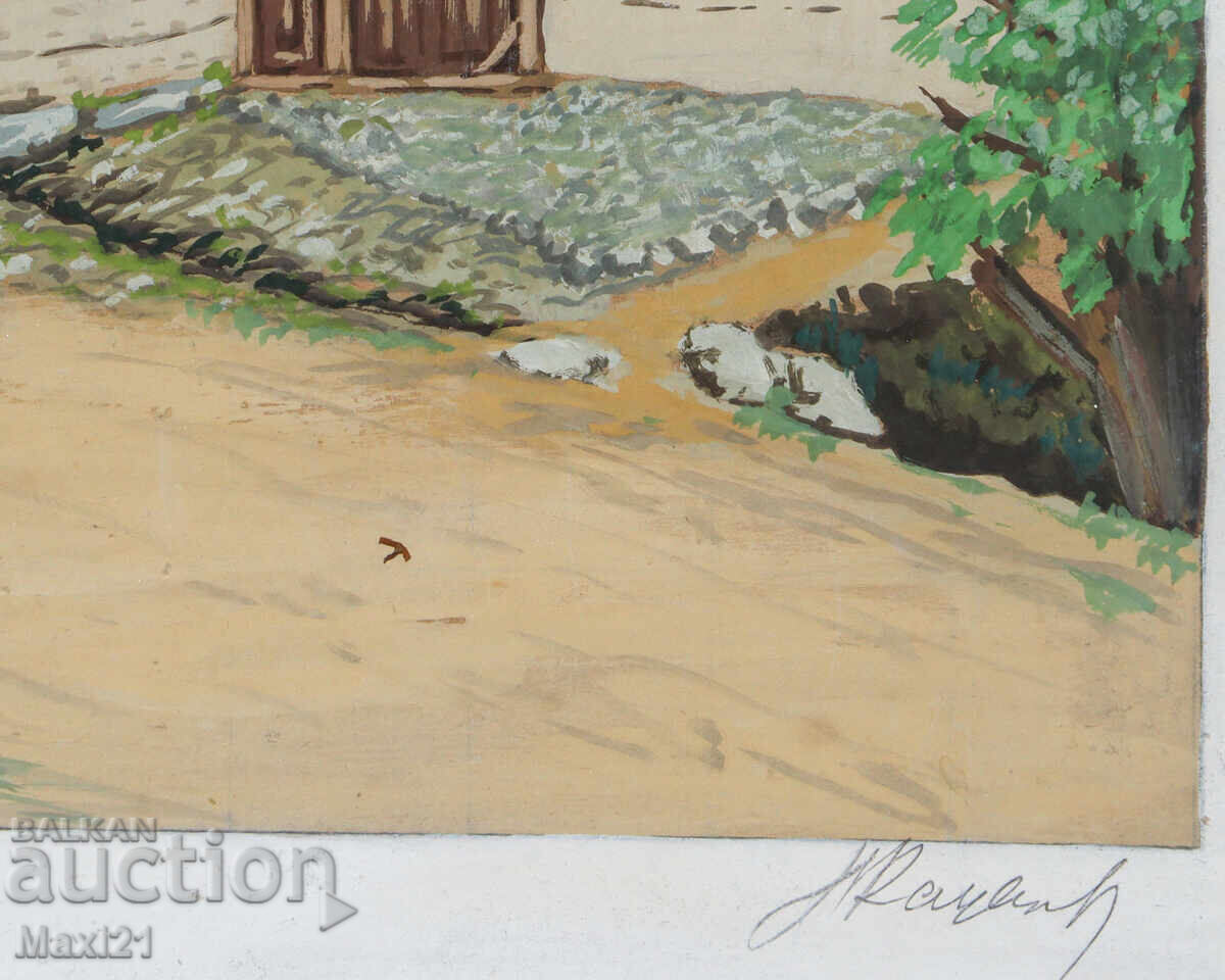 Красива картина гваш пейзаж от Копривщица - 5