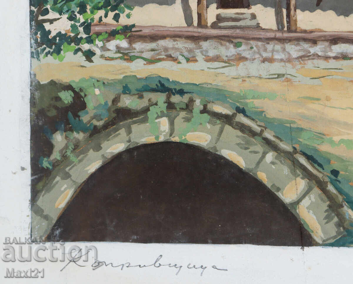 Красива картина гваш пейзаж от Копривщица - 6