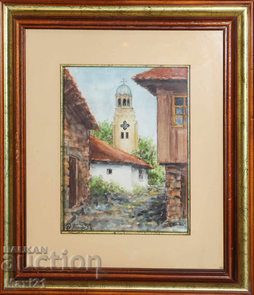 Watercolor painting, cityscape