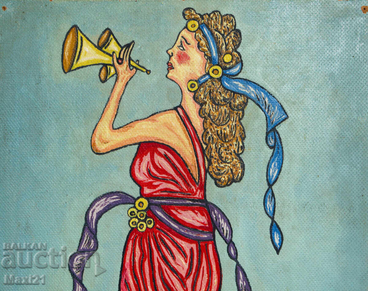 Παράδοση Ελαιογραφία πορτρέτο 1989