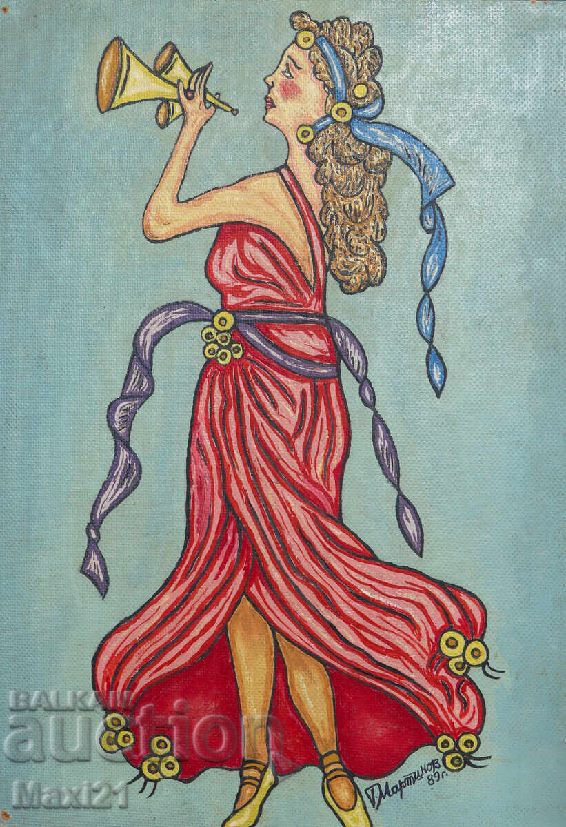 Ελαιογραφία πορτρέτο 1989