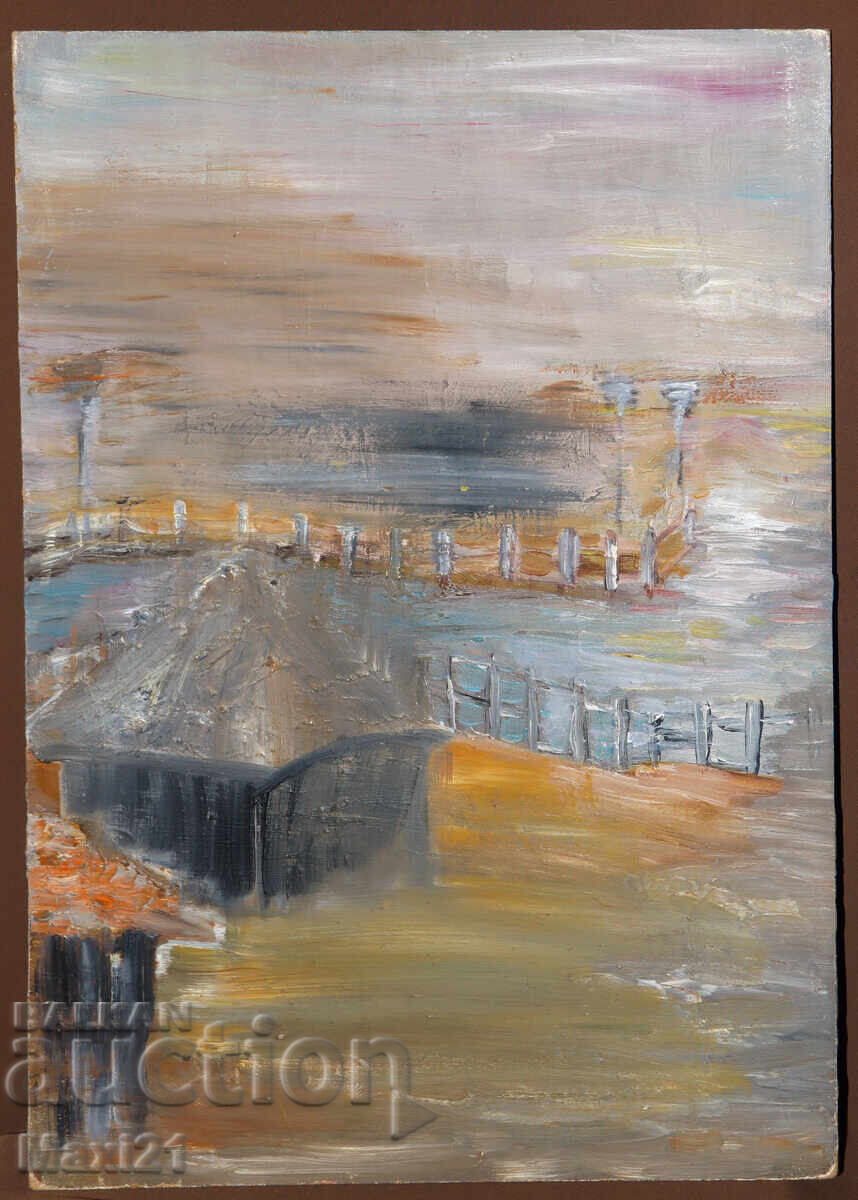 Oil painting rural landscape with price 250.00 BGN | € 127.82