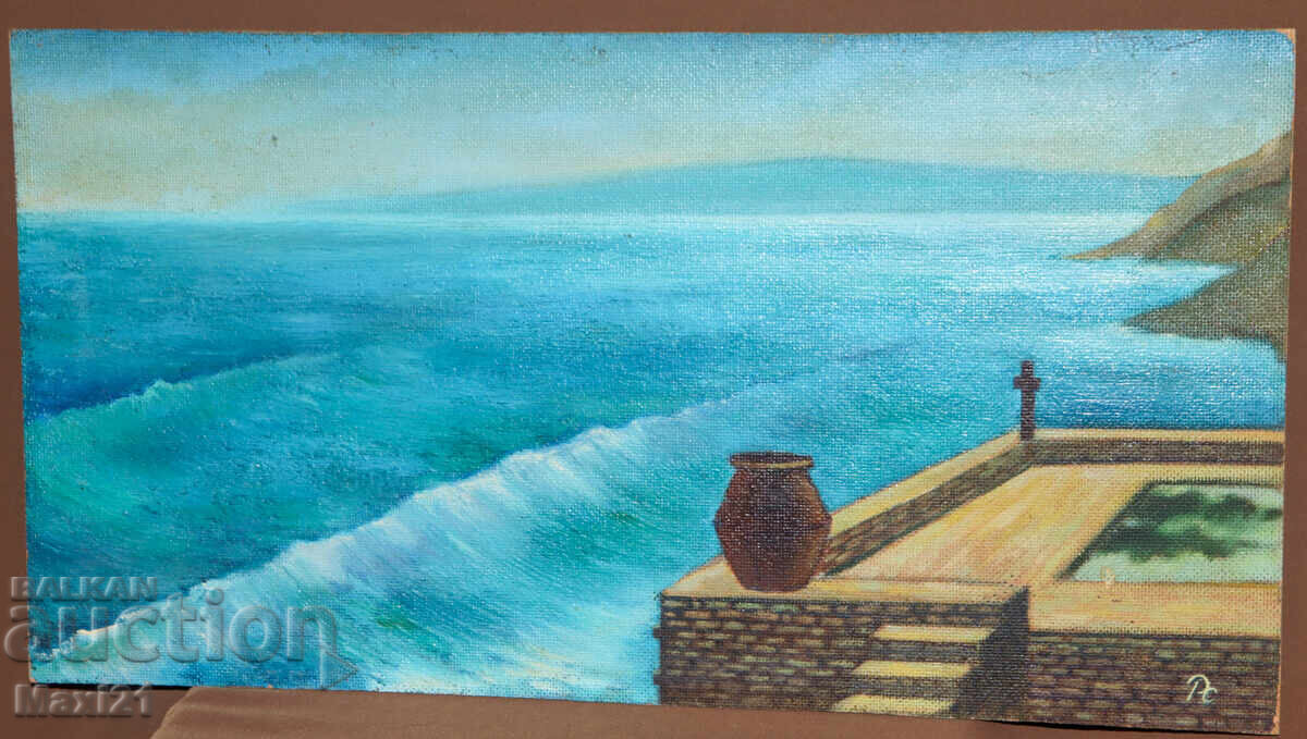 Oil painting seascape with price 240.00 BGN | € 122.71