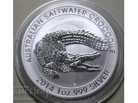 1oz. Silver "Australian Crocodile" - 2014