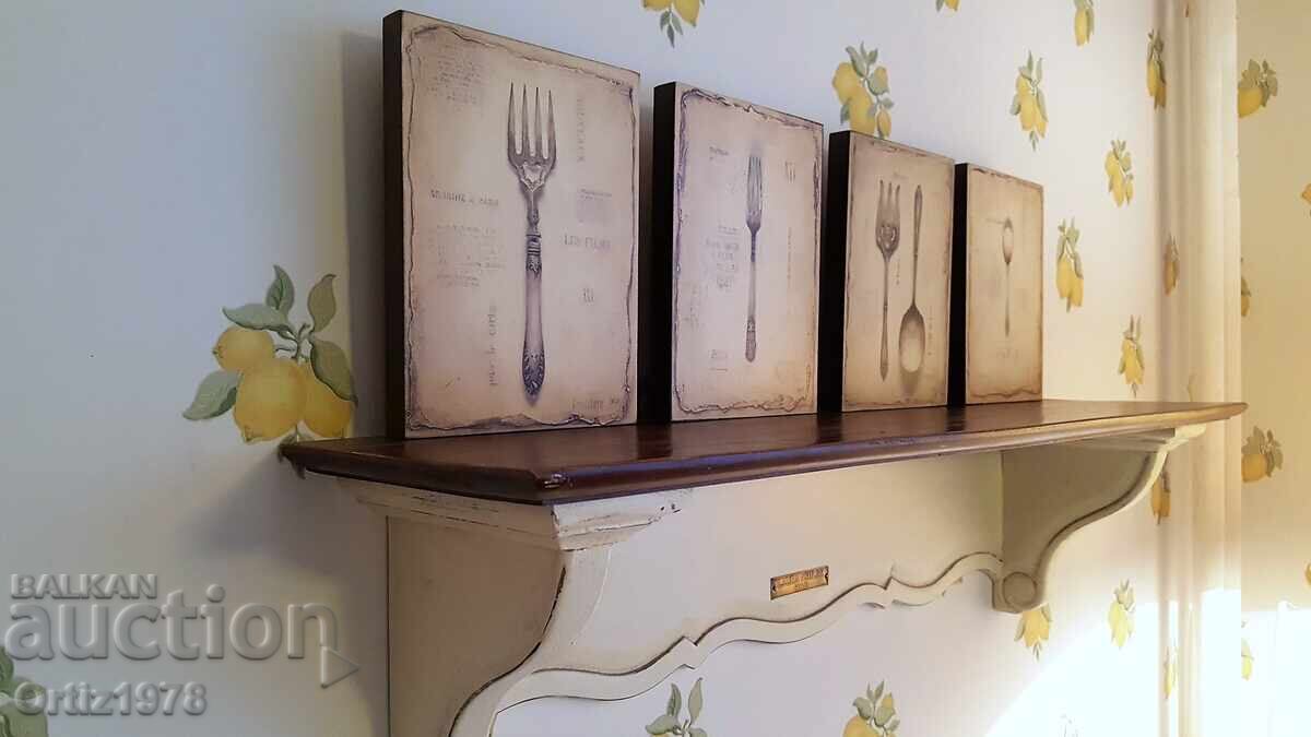 Auction  Set of two paintings, rustic style