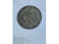 Silver coin Austria 20 Kreuzer 1848