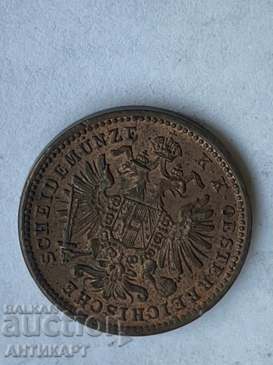 Row of copper coin Austria 1 Kreuzer 1885 with price 14.00 BGN | € 7.16 Row of copper coin Austria 1 Kreuzer 1885 with price 14.00 BGN | € 7.16