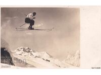 Καρτ ποστάλ Βασίλειο Βουλγαρίας Σκιέρ Ταξιδεμένη ΤΚ