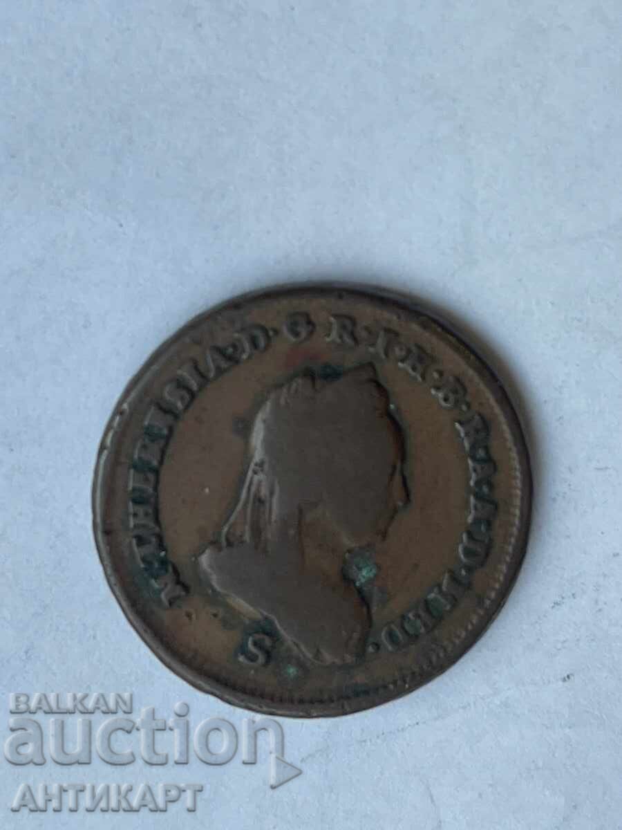 Line of copper coin Austria 1 soldo 1777 M. Theresia with price 33.00 BGN | € 16.87
