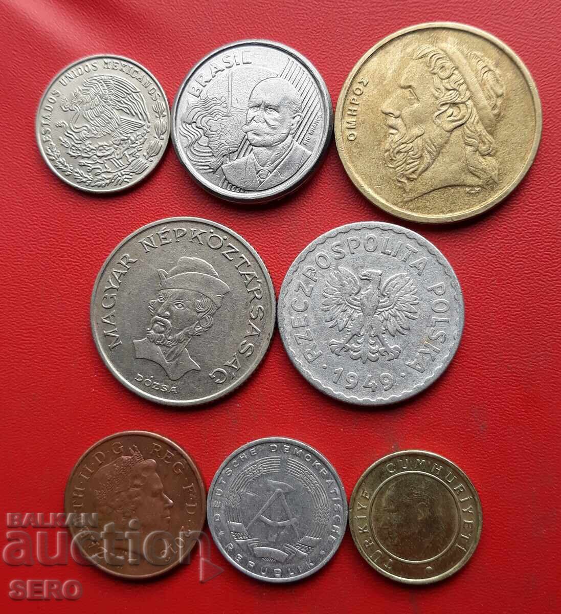 Mixed lot of 8 coins with price 1.01 BGN | € 0.52 Mixed lot of 8 coins with price 1.01 BGN | € 0.52