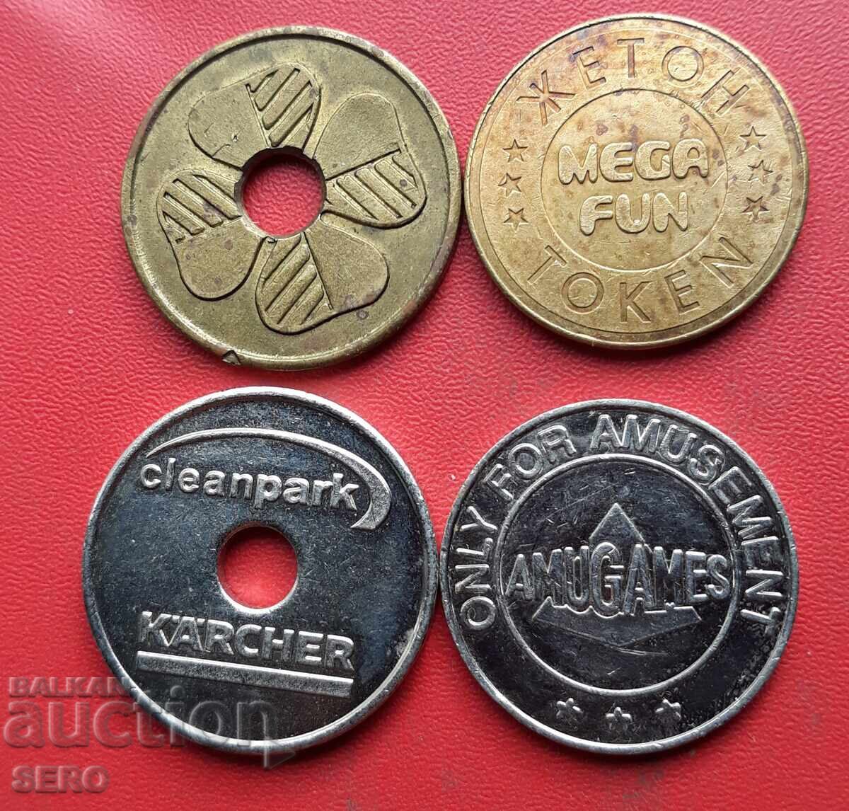 Mixed lot of 4 tokens with price 1.51 BGN | € 0.77 Mixed lot of 4 tokens with price 1.51 BGN | € 0.77