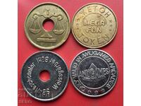 Mixed lot of 4 tokens