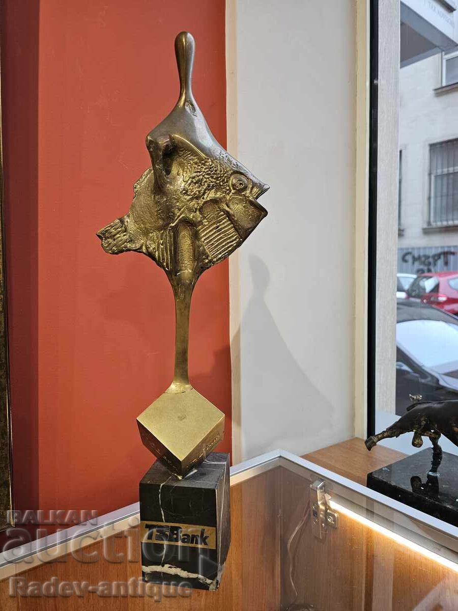 Vezhdi Rashidov - bronze sculpture, figure, fish 51 cm Vezhdi Rashidov - bronze sculpture, figure, fish 51 cm