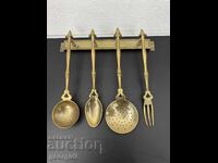 Vintage bronze kitchen utensils. No. 7572