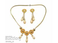 Colier, lănțișor cu cercei clips