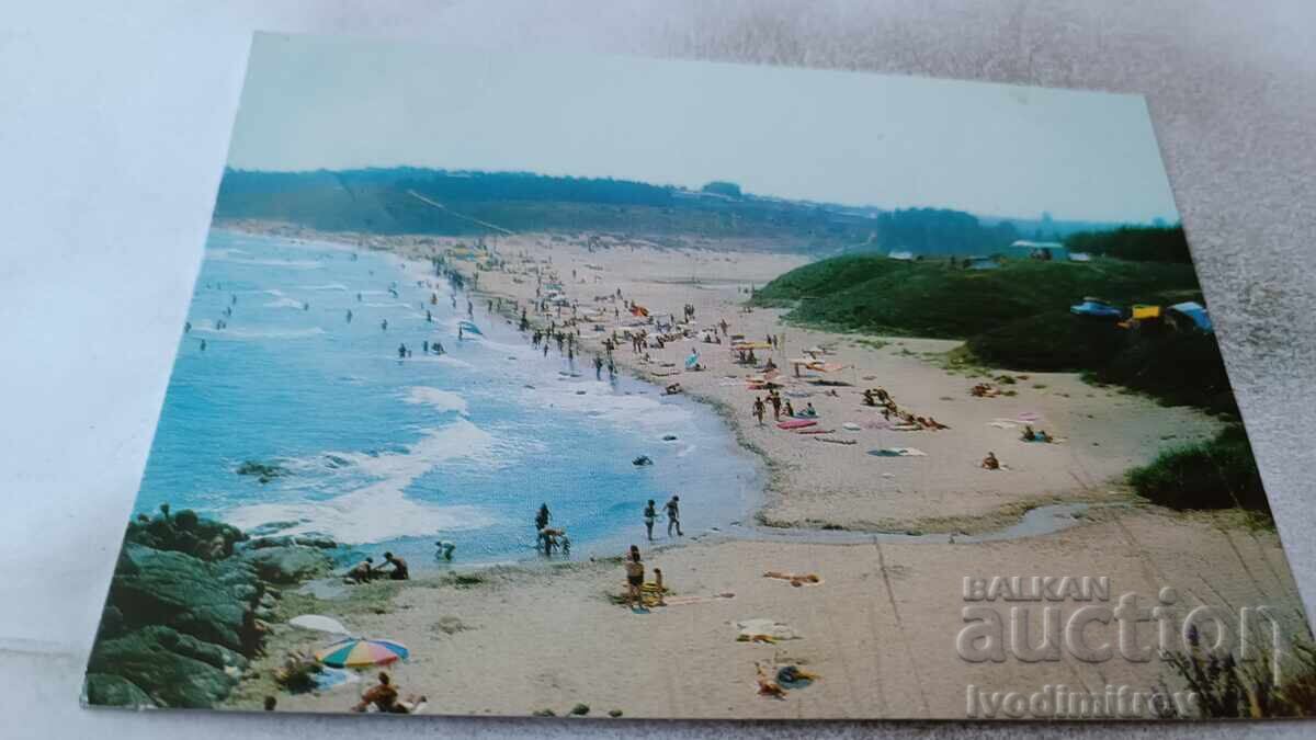 Carte poștală Plaja Ahtopol 1984