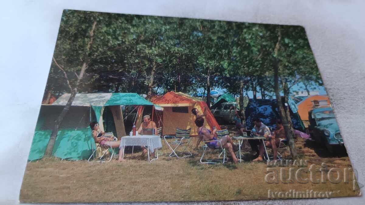 Postcard White Camping Moon 1979