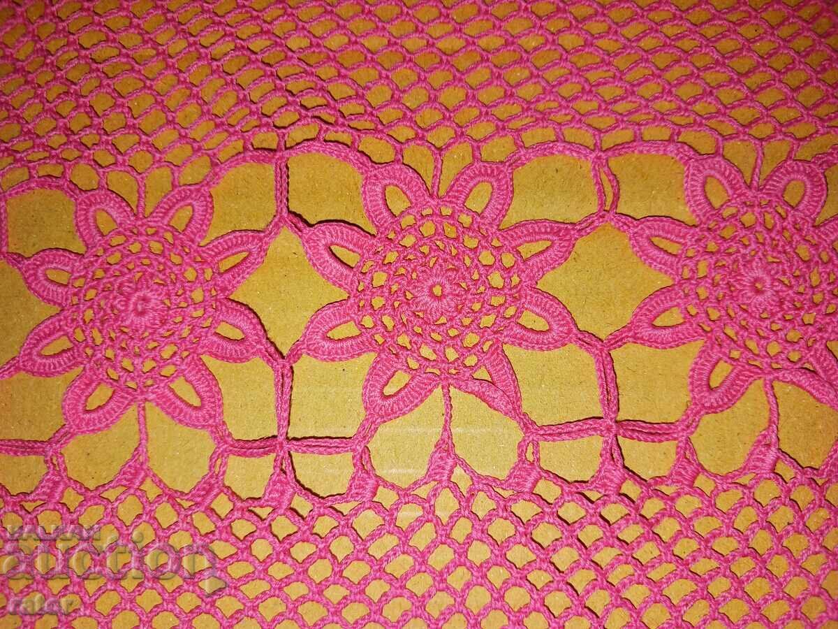 Голяма плетена на една кука покривка за маса  120 / 190 см - 6