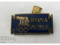 Rome 1960 Olympics enameled badge