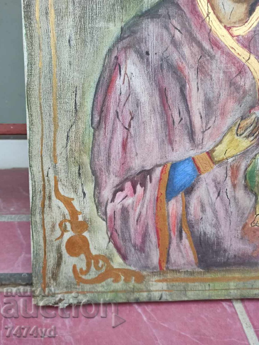 Delivery of ICON - VIRGIN MARY WITH CHILD, OIL, SIGNED Delivery of ICON - VIRGIN MARY WITH CHILD, OIL, SIGNED