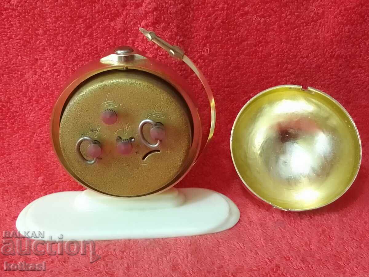 Old Clock Alarm Clock Slava SLAVA Globe Rocket - 5