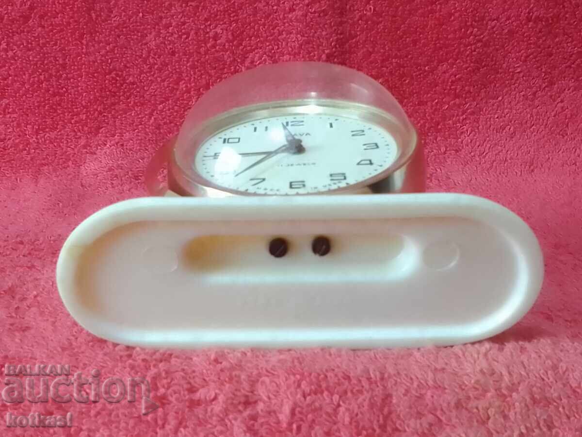 Old Clock Alarm Clock Slava SLAVA Globe Rocket - 7