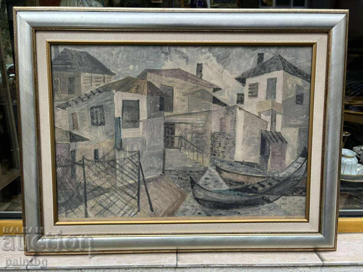 O operă minunată de Zlatka Dăbova, pictură, semnată 1963