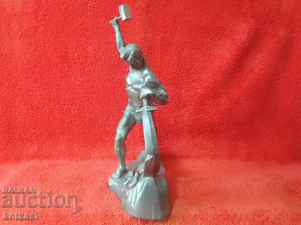 Аукцион Стара Пластика Фигура Скулптура Метал Алуминий Ковач