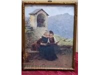 Old picture frame glass