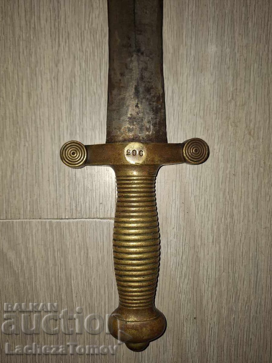 Sabre with blade, France, bronze handle, excellent condition with price 94.00 BGN | € 48.06 Sabre with blade, France, bronze handle, excellent condition with price 94.00 BGN | € 48.06