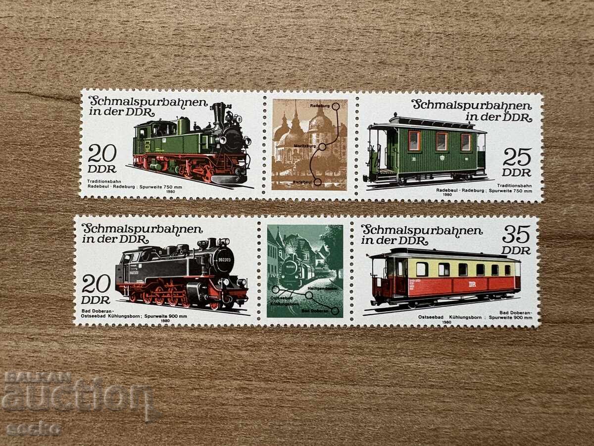 GDR - Locomotives and Passenger Trains (1980) MNH