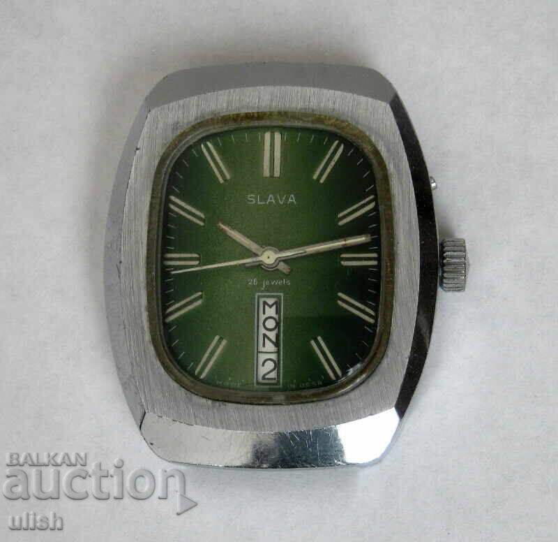 Vintage Slava watch, Slava vertical, 26 jewels, excellent condition Vintage Slava watch, Slava vertical, 26 jewels, excellent condition