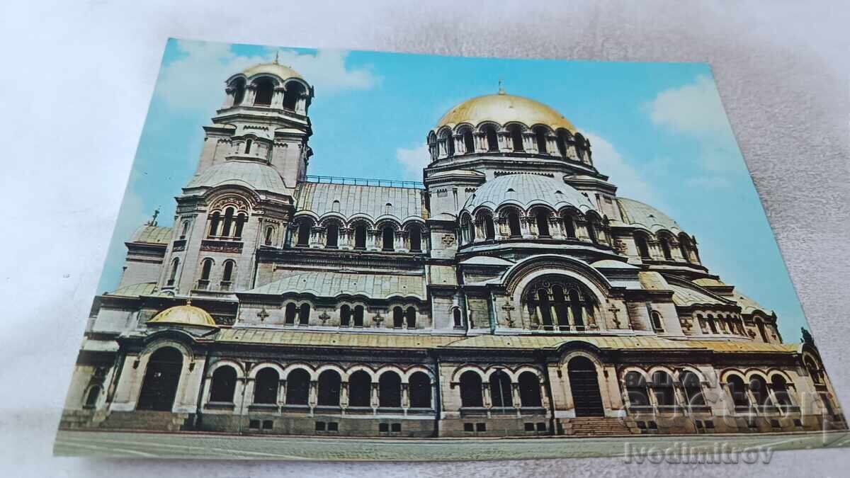 Carte poștală Monumentul Catedralei Sofia Alexandru Nevski 1980 Carte poștală Monumentul Catedralei Sofia Alexandru Nevski 1980