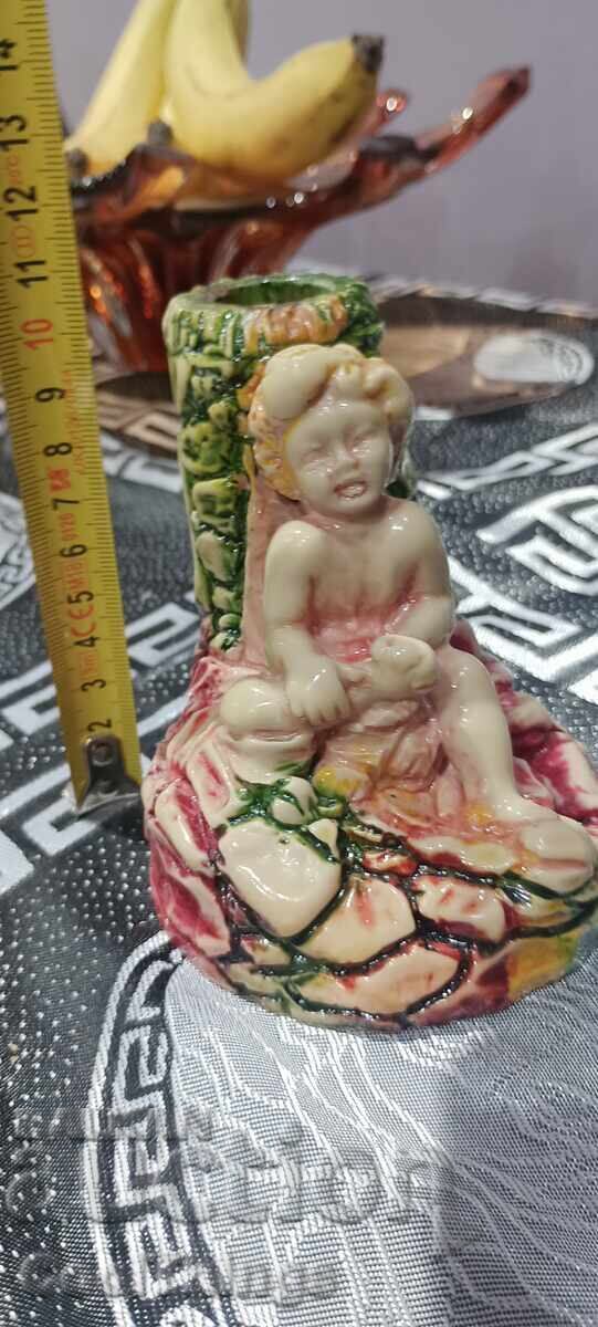 Figurină colorată interesantă, sfeșnic masiv, marcat - 6 Figurină colorată interesantă, sfeșnic masiv, marcat - 6