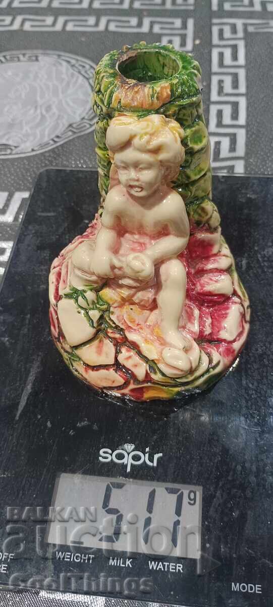 Figurină colorată interesantă, sfeșnic masiv, marcat - 7 Figurină colorată interesantă, sfeșnic masiv, marcat - 7