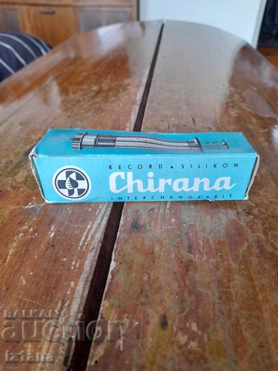 Old Chirana glass syringe