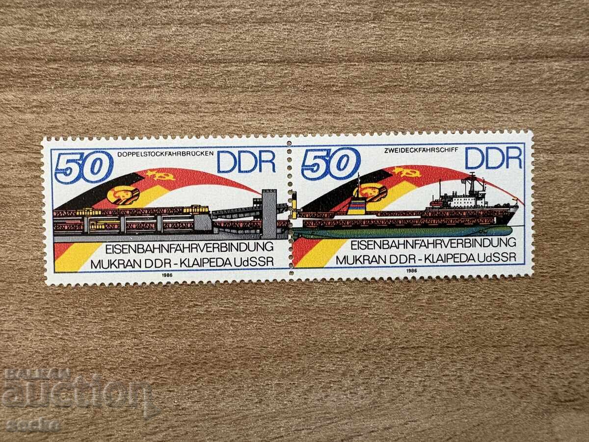 GDR - Εγκαινία σιδηροδρομικού ferryboat Murkau...(1986) MNH GDR - Εγκαινία σιδηροδρομικού ferryboat Murkau...(1986) MNH