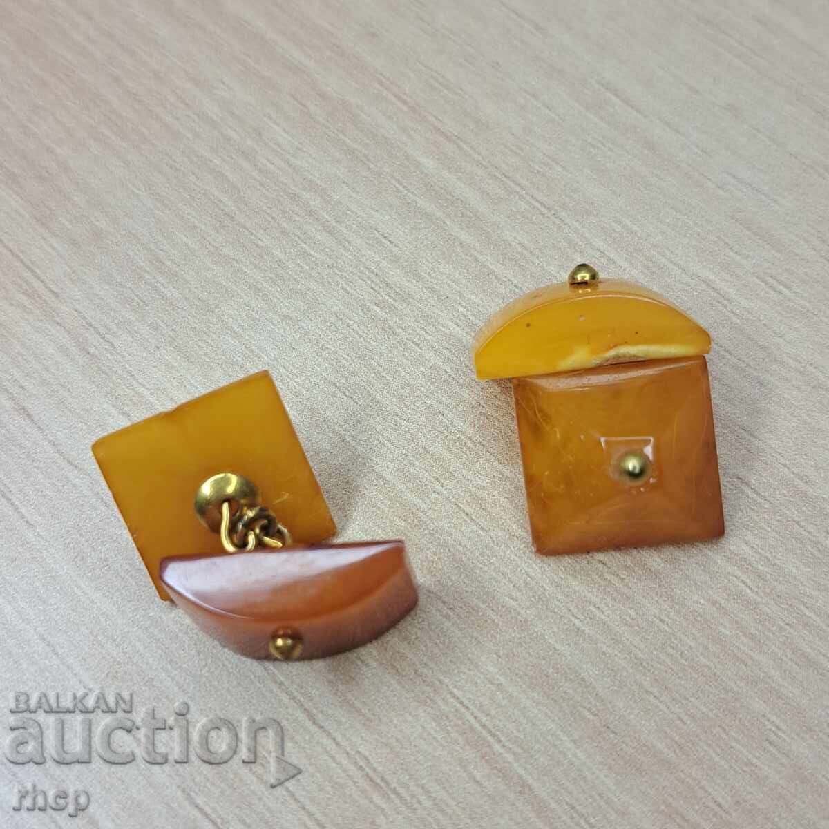 Cufflinks, buttons, amber with price 99.90 BGN | € 51.08 Cufflinks, buttons, amber with price 99.90 BGN | € 51.08