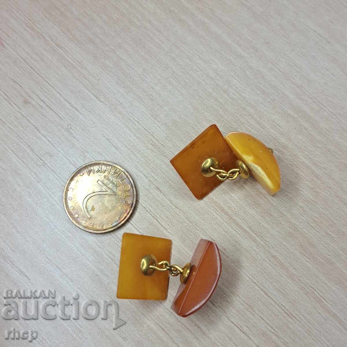 Auction Cufflinks, buttons, amber Auction Cufflinks, buttons, amber