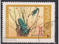 Cancelled Fauna Insect Beetle Stamp 1977 from Vietnam