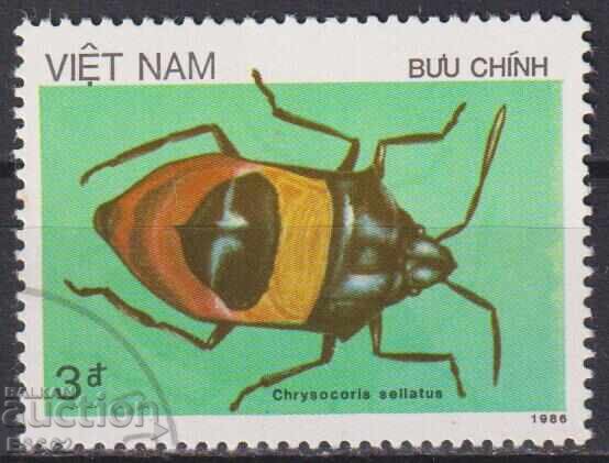 Клеймована марка Фауна Насекомо Бръмбар 1986 от Виетнам 1987