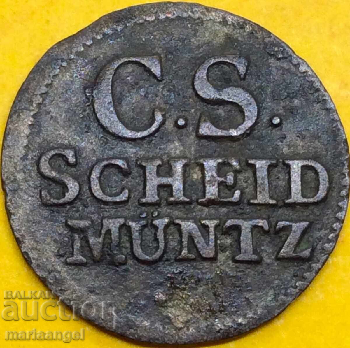 6 Pfennig 1761 Germany Saxony - Rare! - 7
