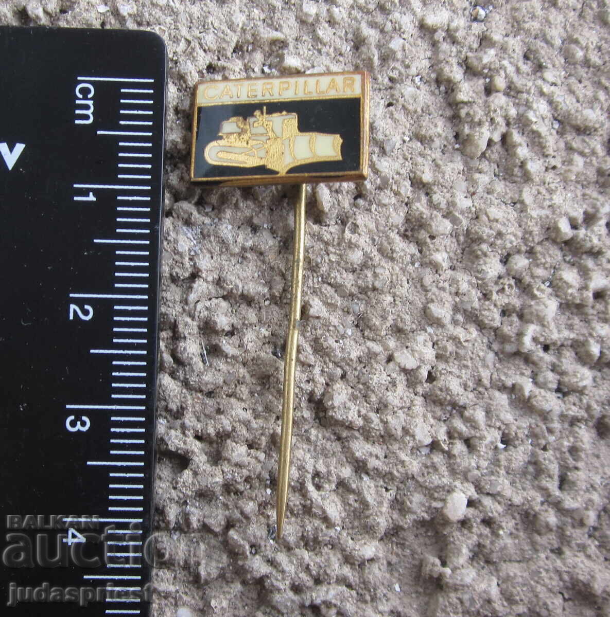 Παράδοση Μπουλντόζα Caterpillar, παλιό σήμα, παλιό έμβλημα Παράδοση Μπουλντόζα Caterpillar, παλιό σήμα, παλιό έμβλημα