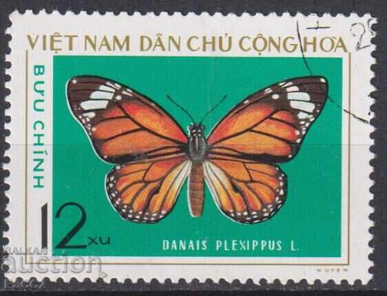 Cancelled Fauna Insect Butterfly Stamp 1976 from Vietnam