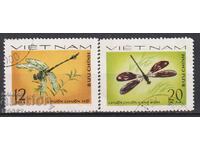 Клеймовани марки Фауна Насекоми Водни кончета 1977  Виетнам