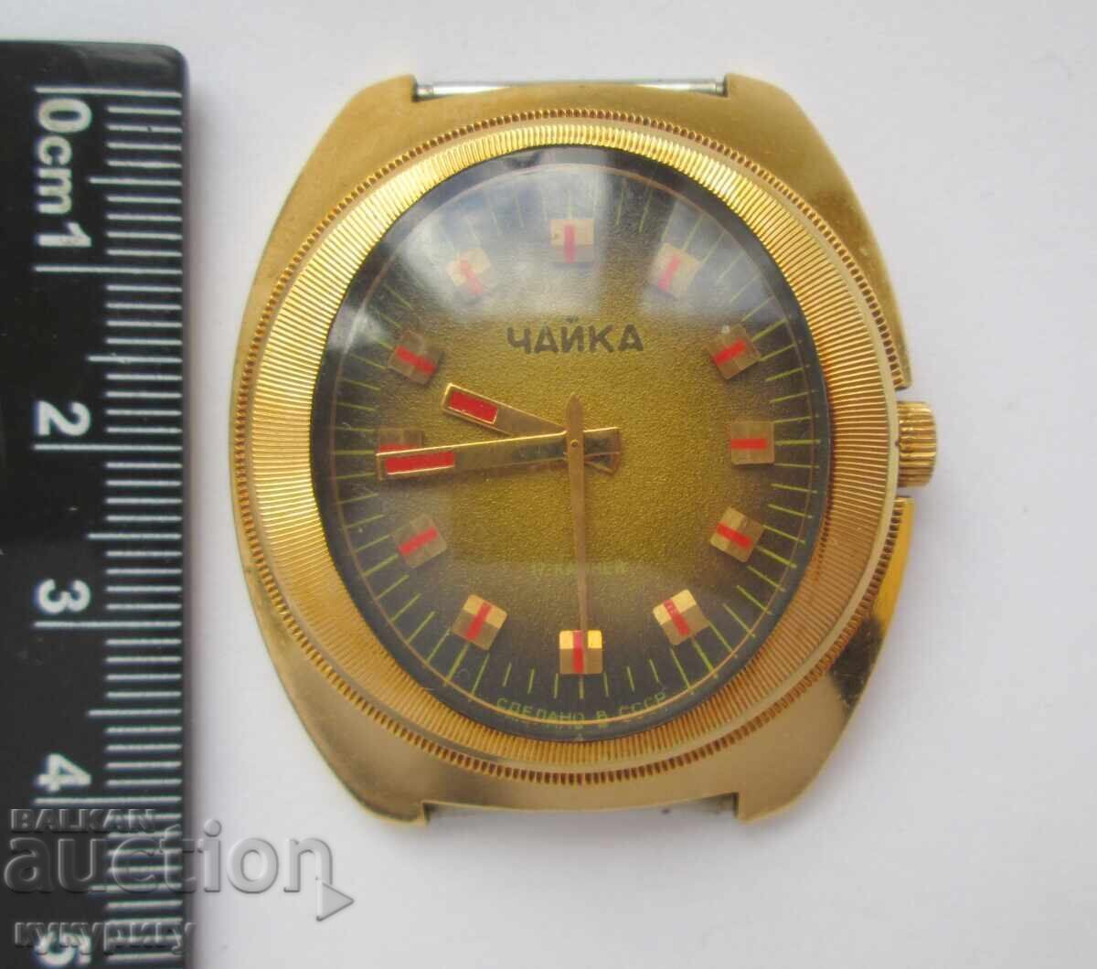 Men's Russian USSR Gold-Plated Wristwatch Chaika Very Good Condition - 6 Men's Russian USSR Gold-Plated Wristwatch Chaika Very Good Condition - 6