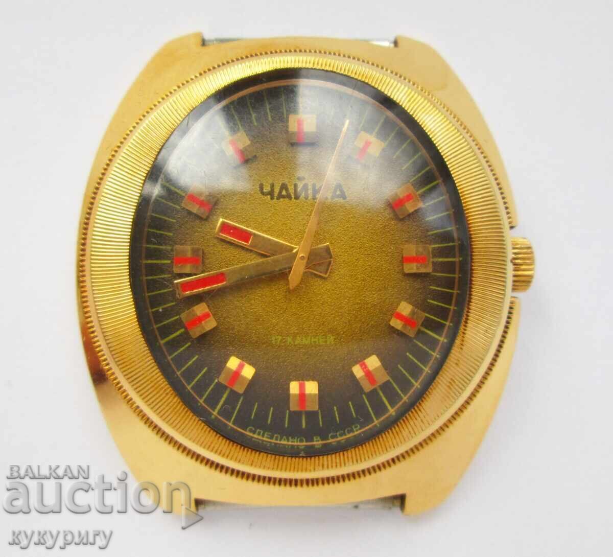 Men's Russian USSR Gold-Plated Wristwatch Chaika Very Good Condition - 7 Men's Russian USSR Gold-Plated Wristwatch Chaika Very Good Condition - 7