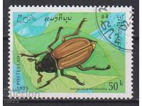 Клеймована марка Фауна Насекомо Бръмбар 1995 от Лаос