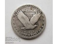 Стара сребърна монета четвърт долар 25 цента САЩ 1930 година