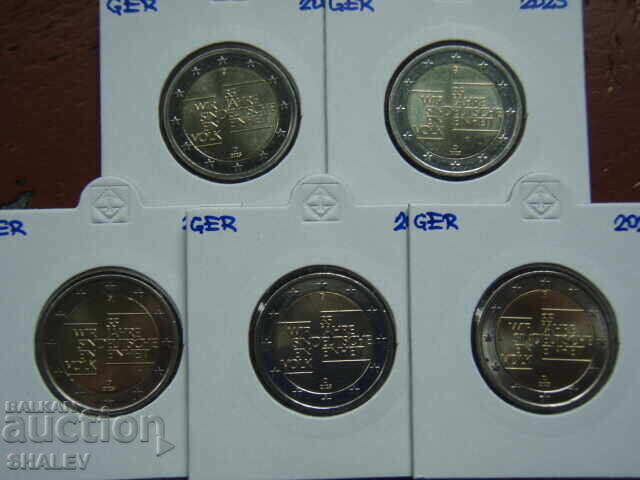 2 Euro 2025 Germania "35 ani" A,D,F,G,J /Germaniya/ - 2 euro cu preț 37.89 BGN | € 19.37